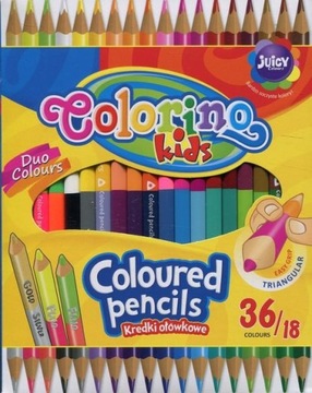 Colorino kids kredki ołówkowe dwustronne 36/18