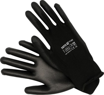 Rękawice robocze nylonowe czarne 10cal, rękawiczki