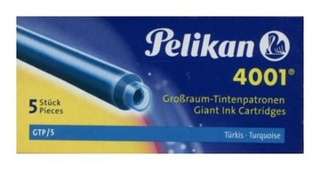 Pelikan Naboje atramentowe długie Turkusowe 5 szt