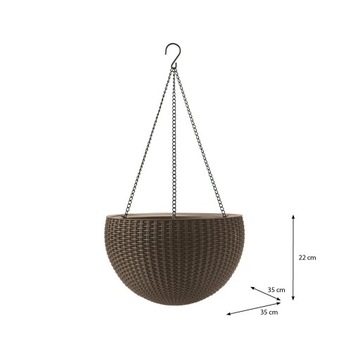 Keter Sphere Planter коричневый подвесной цветочный горшок