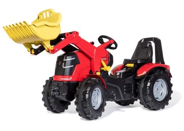 Педальный трактор Rolly Toys X-Track с ковшом и бесшумными колесами ПРЕМИУМ, 3–10 лет