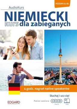 Niemiecki Kurs dla zabieganych - książka + 4 CD - A2-B1 -tk