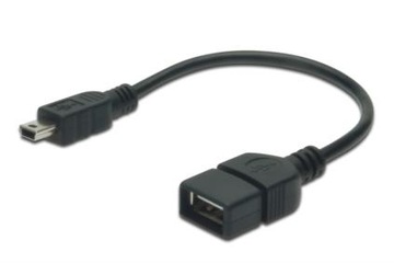 ASM OTG КАБЕЛЬ mini USB B — хост-адаптер USB A, 20 см