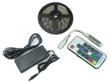 ZESTAW taśma RGB 5050 300 LED 2,5m ster radio zas
