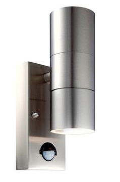 Kinkiet Elewacyjny LED 2L Sensor Ruchu IP44 Inox