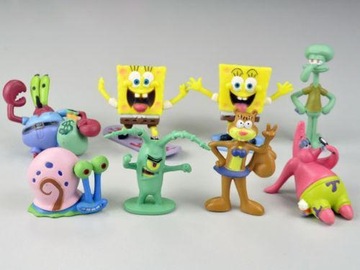 FIGURKA FIGURKI SPONGEBOB 8 SZTUK KANCIASTOPORTY