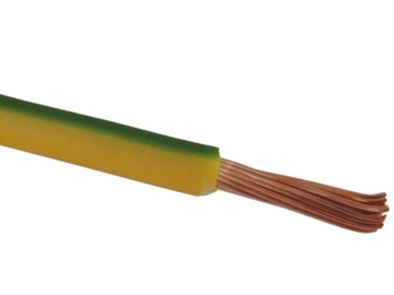 PRZEWÓD KABEL LGY H05V-K 0,5mm2 ŻÓŁTOZIELONY 10mb