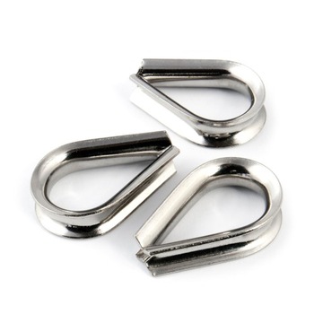 Kausza nierdzewna A4 do lin sercówka 8mm 100 szt.