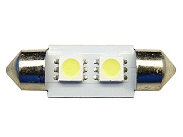 żarówka LED 36 mm rurkowa 2 SMD 12V biała zimna