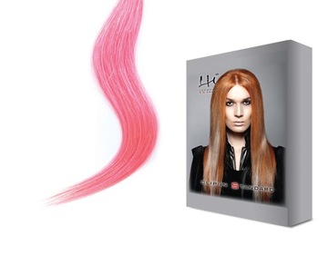 pink - 50-55cm 6 cz. zestaw włosów naturalnych