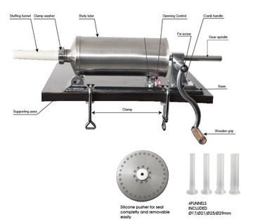 Начинка для колбасных изделий Трубопроводная машина 5,5 кг ГОРИЗОНТАЛЬНЫЙ Т15