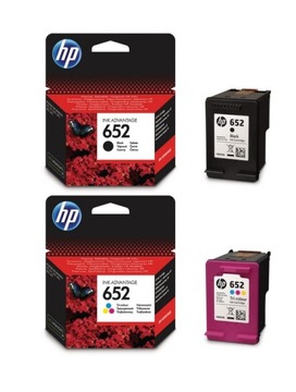 Комплект из 2 картриджей HP 652, оригинальные, черный + цветной