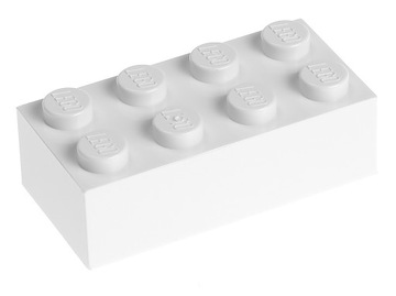 LEGO Klocek zwykły 2x4 3001 biały - 4 szt.