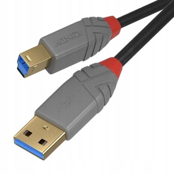 Kabel USB 3.0 A-B SuperSpeed do Dysku Lindy 0.5m