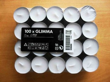 IKEA GLIMMA Tealight неароматическая свеча, 100 шт.