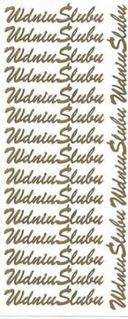 STICKERSY Naklejki Napis W dniu Ślubu 