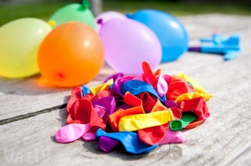 BALONY BALONIKI NA TORT 50 SZTUK MIX 5 KOLORÓW