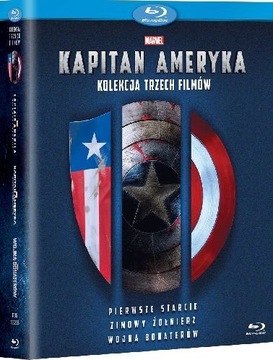 KAPITAN AMERYKA KOLEKCJA 3xBLU-RAY LEKTOR PL NOWA