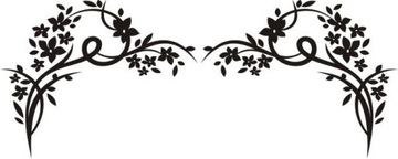 Naklejka na ścianę motyle kwiaty dekor Ornament 19