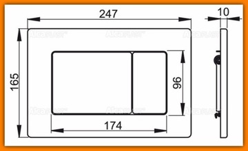 AlcaPLAST METAL INOX Антивандальная кнопка для унитаза M279