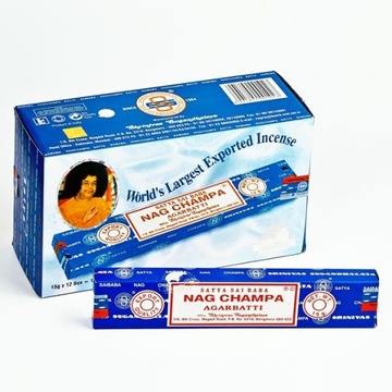 NATURALNE KADZIDEŁKA NAG CHAMPA PYŁKOWE SATYA 180g