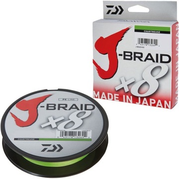 DAIWA J-BRAID X8 CHARTREUSE - 0.24 MM 300 M