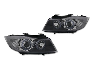 REFLEKTOR LAMPA RINGI ANGEL KPL BMW 3 E90 91 BLACK