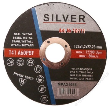 TARCZA DO CIĘCIA METALU 125 mm x1,6 mm x22,2 PROFI