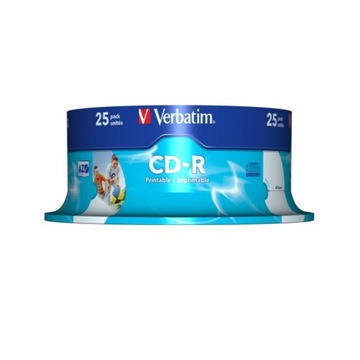 VERBATIM CD-R PRINTABLE c.50 z logo ID Branded AZO