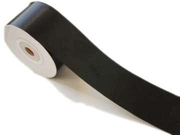 WSTĄŻKA 60mm SATYNOWA tasiemka CZARNA rolka 50m