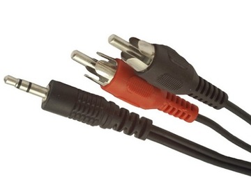 Kabel KOMPUTER - WIEŻA Jack 3,5 - 2 RCA 15m (2570)