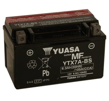 Akumulator 6Ah/105A L+ YUASA YTX7A-BS 12V AGM