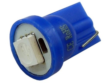 żarówka LED SMD w5w T10 R10 w3w B10D NIEBIESKA 12V