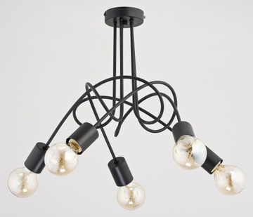 Lampa plafon żyrandol metal black TANGO 23175 Alfa