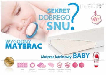 Hevea Materac lateksowy Baby 140x70 Medica