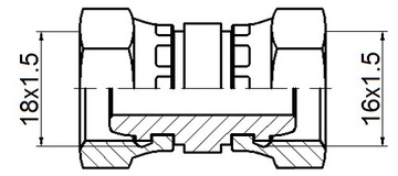 ПРЯМОЙ РАЗЪЕМ AA M18x1,5-M16x1,5 ГИДРОЛИДЕР