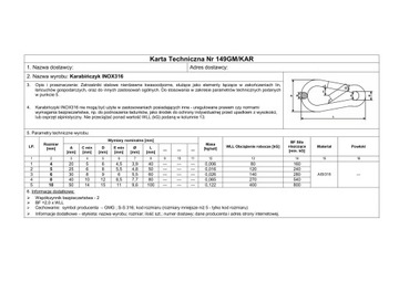 КИСЛОСТОЙКИЙ ВЕРЕВОЧНЫЙ КАРАБИН 6ММ - 1 шт.