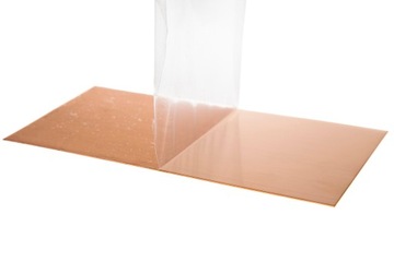 Blacha miedziana miedź 0,8mm - 20x10cm | 200x100x0,8mm FOLIA OCHRONNA