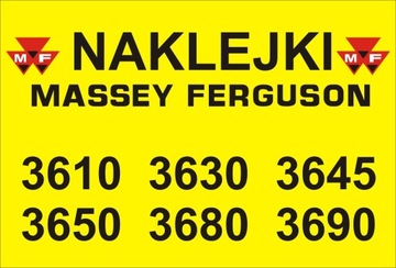 NAKLEJKI MF 3610 3630 3645 3680 90 massey ferguson