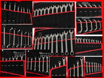 KLUCZE PŁASKO OCZKOWE TORX ZESTAW KLUCZY 47SZT GEK