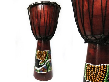 Bębenek Bongos Djembe Instrument BĘBEN Drewno 40cm