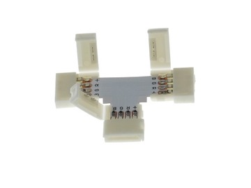 Złączka kątowa RGB LED ŁĄCZNIK 10mm 4pin klik T