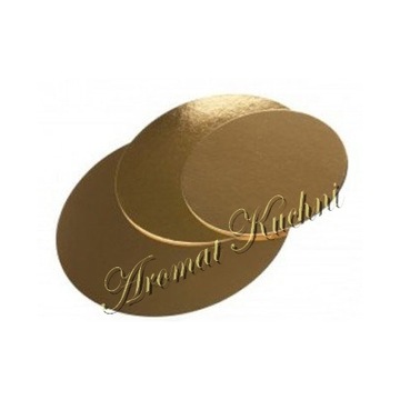 PODKŁAD POD TORT ZŁOTY średnica 18cm SZTYWNY 1szt