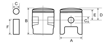 ПОРШЕНЬ НАМУРА Kawasaki KX 125 98-00 53,95