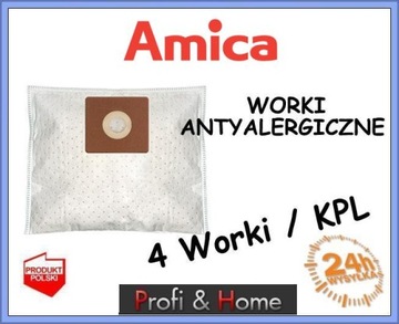 МЕШКИ ДЛЯ ПЫЛЕСОСА AMICA NIMIS VM1021 VM1023 4 шт.