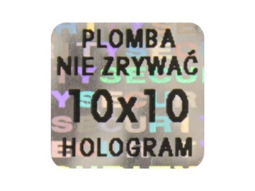 PLOMBY HOLOGRAMY GWARANCYJNE 10x10 2000 SZT !!!
