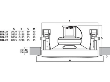 MONACOR EDL-26 белый потолочный громкоговоритель PA
