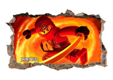 Naklejka plakat na ścianę LEGO NINJAGO ! 120x74 cm