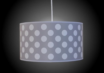 Lampa żyrandol szary abażur dziecięcy GROSZKI 0192