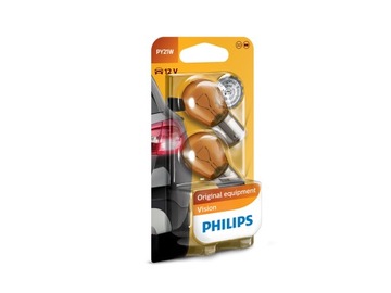 Лампы Philips PY21W Vision дают на 30 % больше света